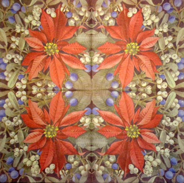 095 Christmas Flowers - 3-ply (95)